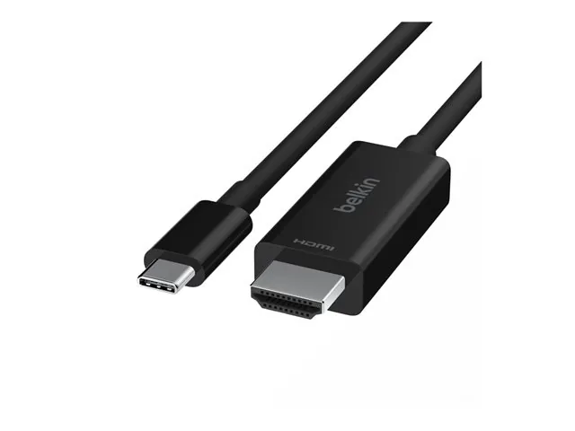 Belkin Connect - Cable adaptador - 24 pin USB-C macho a HDMI macho - 2 m-negro-pasivo, admite 8K60Hz, admite modo Alt DP