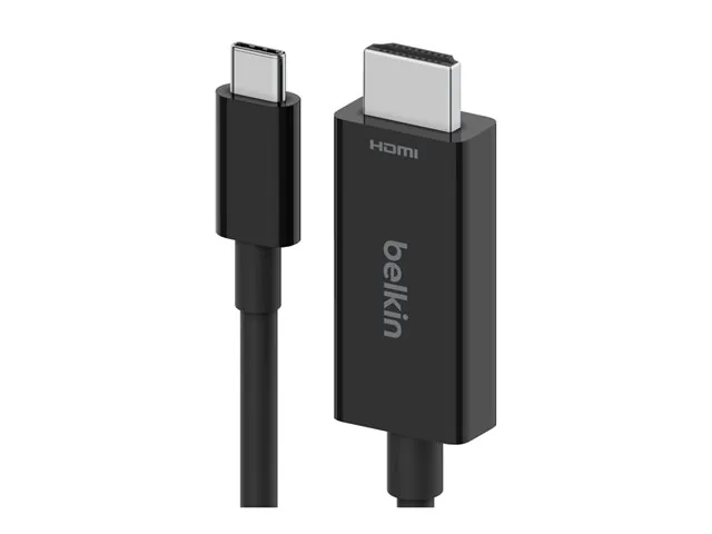 Belkin Connect - Cable adaptador - 24 pin USB-C macho a HDMI macho - 2 m-negro-pasivo, admite 8K60Hz, admite modo Alt DP