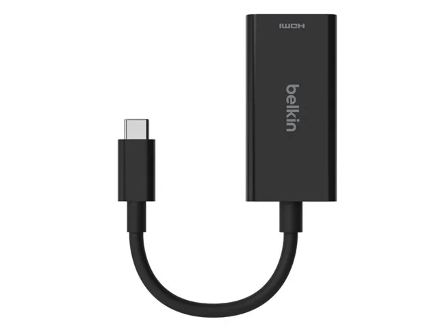 Belkin Connect - Cable adaptador - 24 pin USB-C macho a HDMI macho - 2 m-negro-pasivo, admite 8K60Hz, admite modo Alt DP