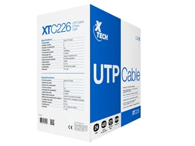 Xtech - Cable de red - Par trenzado no blindado (UTP) - 305 m-Gris-CAT6 24 AWG XTC - 226