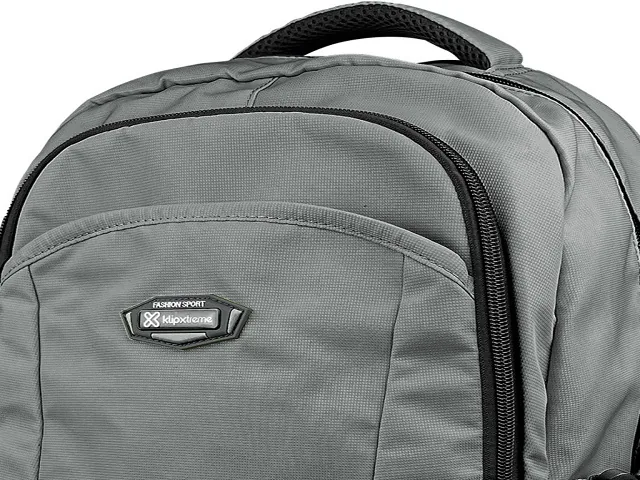 Klip Xtreme - Mochila para portátil - 15.6" - Poliéster-Gris-Repelente al agua