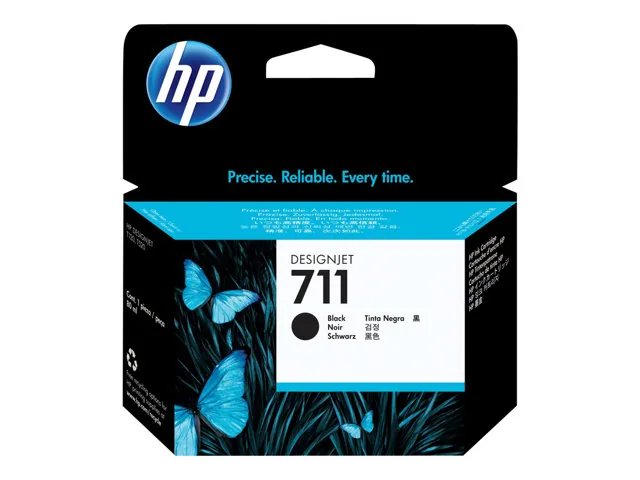 HP 711 - 80 ml - negro - cartucho de tinta original - para DesignJet T100, T120, T120 ePrinter, T125, T130, T520, T520 ePrinter, T525, T530
