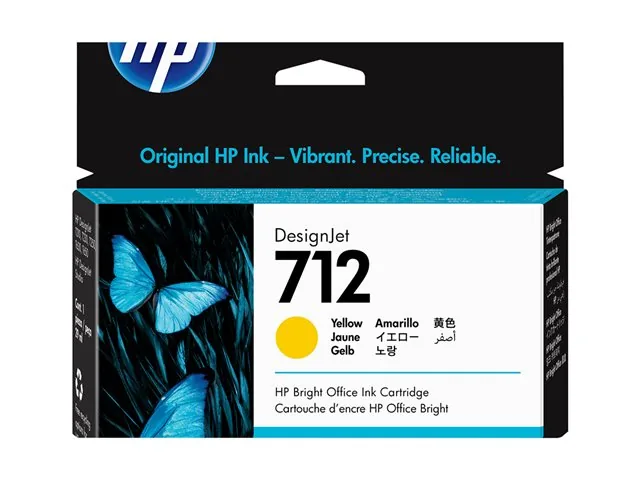 HP 712 - 29 ml - amarillo - original-DesignJet-cartucho de tinta-para DesignJet Studio, T210, T230, T250, T630, T650