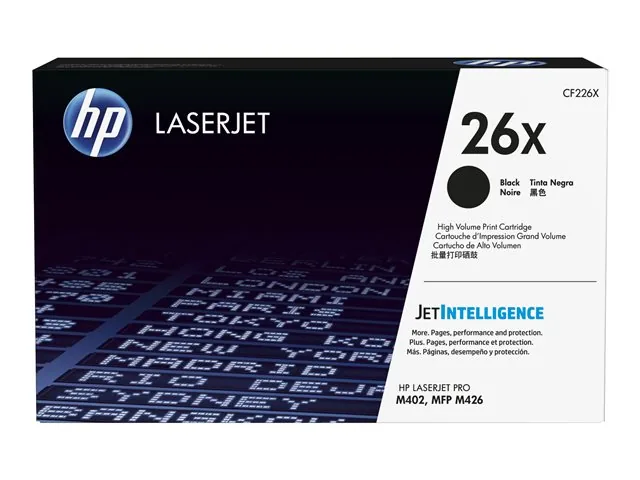 HP 26X - Alto rendimiento - negro - original-LaserJet-cartucho de tóner (CF226X)-para LaserJet Pro M402, MFP M426
