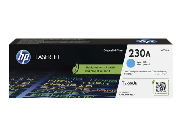 HP 230A - Cián - original - LaserJet-cartucho de tóner (W2301A)-para Color LaserJet Pro MFP 4301, MFP 4303
