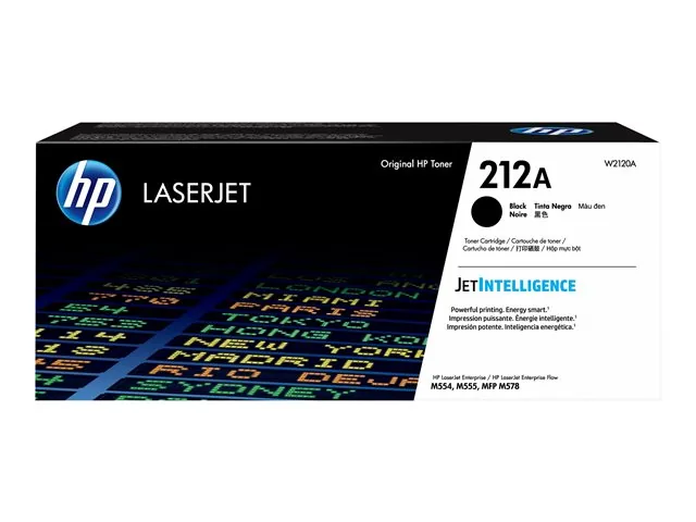 HP 212A - Negro - original - LaserJet-cartucho de tóner (W2120A)-para Color LaserJet Enterprise M555, MFP M578; LaserJet Enterprise Flow MFP M578