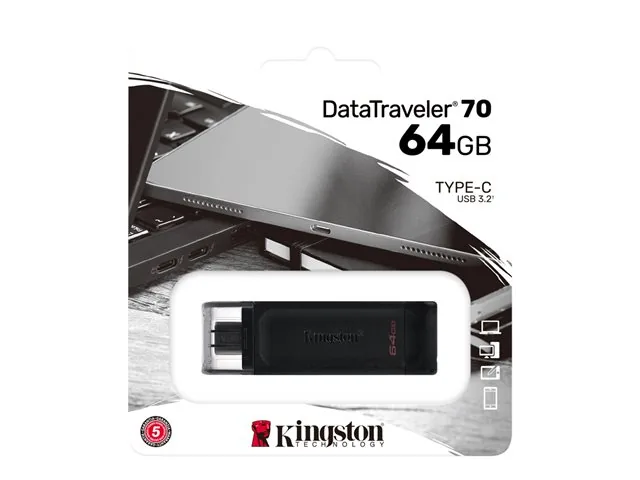 Kingston DataTraveler 70 - Memoria USB - 64 GB - USB-C 3.2 Gen 1