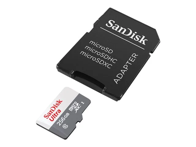 SanDisk Ultra - Tarjeta de memoria flash (adaptador microSDXC a SD Incluido) - 256 GB - Class 10-microSDXC UHS-I