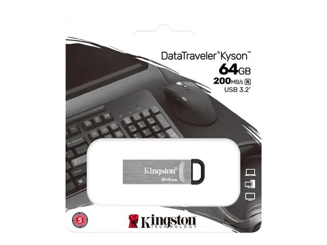 Kingston DataTraveler Kyson - Memoria USB - 64 GB - USB 3.2 Gen 1