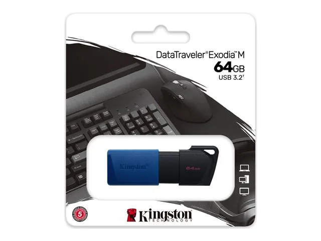 Kingston DataTraveler Exodia M - Memoria USB - 64 GB - USB 3.2 Gen 1