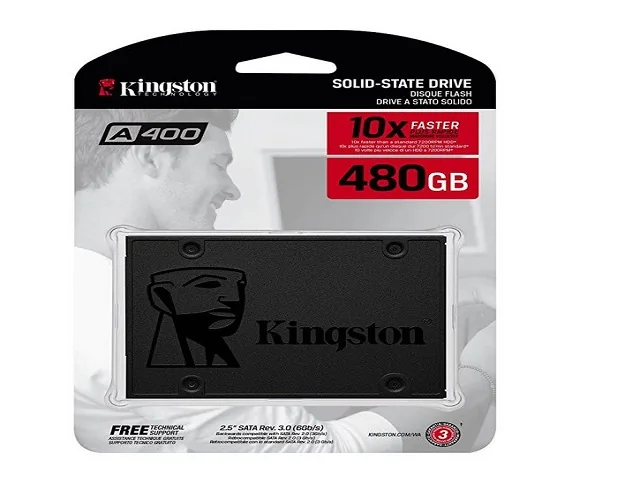 Kingston A400 - SSD - 480 GB - interno - 2,5"-SATA 6Gb/s