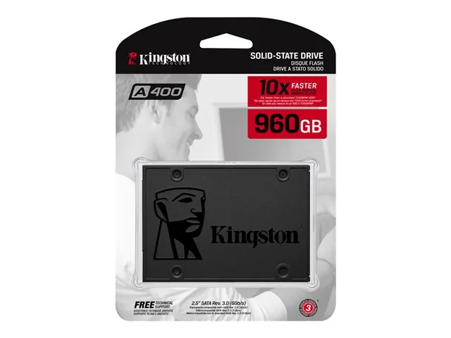 Kingston A400 - SSD - 960 GB - interno - 2,5"-SATA 6Gb/s