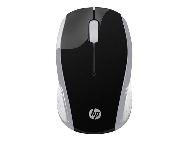 HP 200 - Mouse - diestro y zurdo - óptico-inalámbrico - 2.4 GHz-receptor inalámbrico USB-plata-para Pavilion 24, 27, 590, 595, TP01