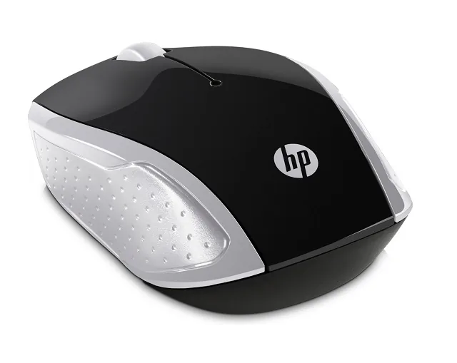 HP 200 - Mouse - diestro y zurdo - óptico-inalámbrico - 2.4 GHz-receptor inalámbrico USB-plata-para Pavilion 24, 27, 590, 595, TP01