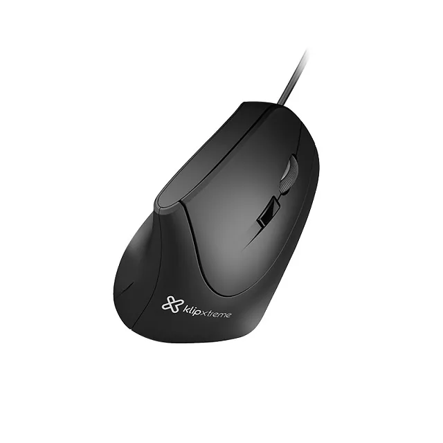 Klip Xtreme Krown KMO-506 - Mouse vertical - ergonómico - diestro-óptico - 6 botones-cableado-USB