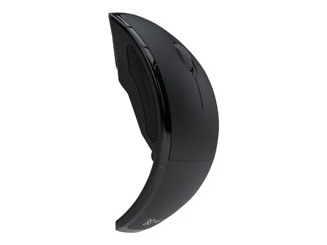 Klip Xtreme Lightflex KMW-375 - Mouse - ergonómico - óptico - 3 botones-inalámbrico - 2.4 GHz-receptor inalámbrico USB-negro