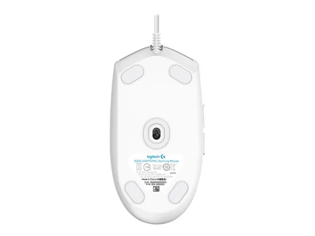 Logitech Gaming Mouse G203 LIGHTSYNC - Mouse - óptico - 6 botones-cableado-USB-blanco