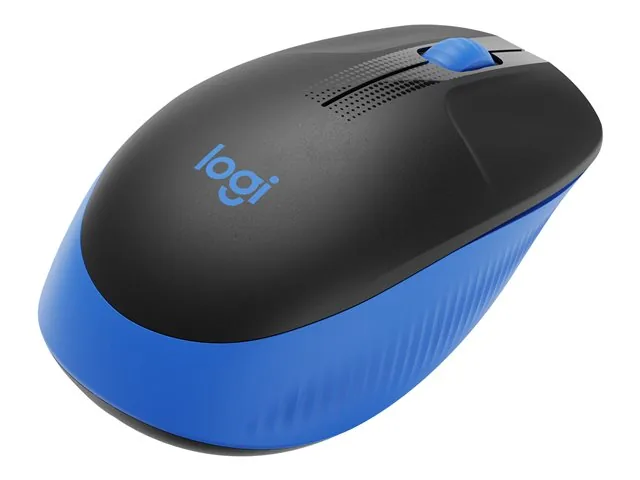 Logitech M190 - Mouse - óptico - 3 botones-inalámbrico-receptor inalámbrico USB-azul