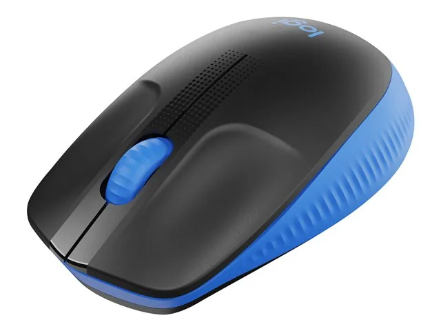 Logitech M190 - Mouse - óptico - 3 botones-inalámbrico-receptor inalámbrico USB-azul