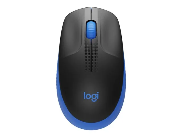 Logitech M190 - Mouse - óptico - 3 botones-inalámbrico-receptor inalámbrico USB-azul