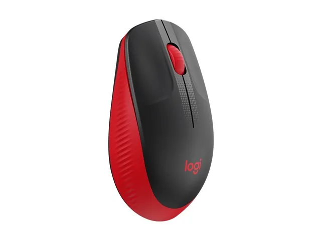 Logitech M190 - Mouse - óptico - 3 botones-inalámbrico-receptor inalámbrico USB-rojo