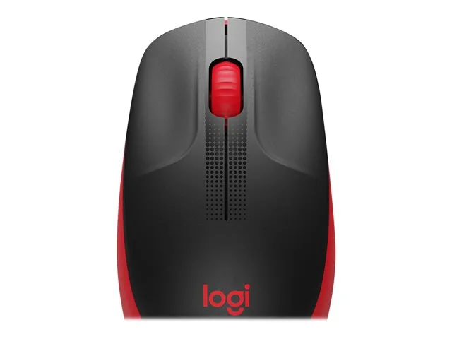 Logitech M190 - Mouse - óptico - 3 botones-inalámbrico-receptor inalámbrico USB-rojo