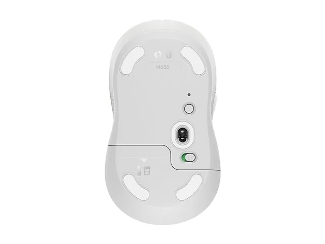 Logitech Signature M650 L - Mouse - tamaño grande - óptico - 5 botones-inalámbrico-Bluetooth, 2.4 GHz-receptor de USB Logitech Logi Bolt-blanco hueso