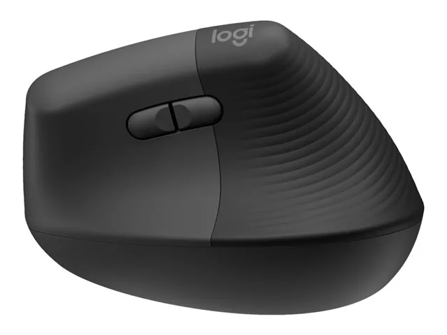 Logitech Lift Vertical Ergonomic Mouse - Mouse vertical - ergonómico - 6 botones-inalámbrico - 2.4 GHz, Bluetooth-receptor de USB Logitech Logi Bolt-grafito