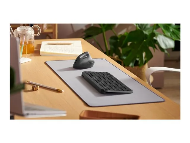 Logitech Lift Vertical Ergonomic Mouse - Mouse vertical - ergonómico - 6 botones-inalámbrico - 2.4 GHz, Bluetooth-receptor de USB Logitech Logi Bolt-grafito