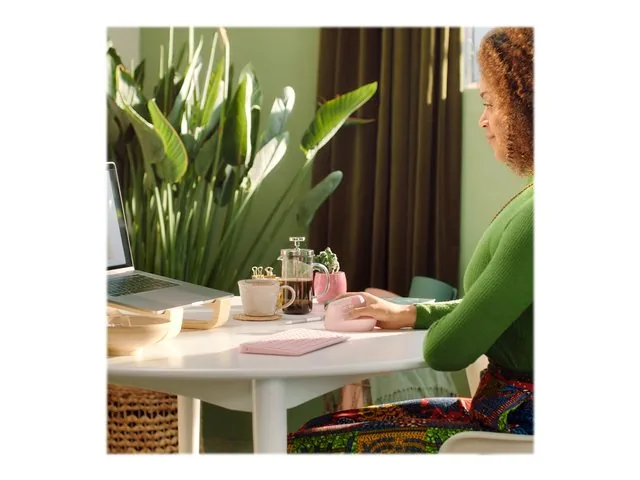 Logitech Lift Vertical Ergonomic Mouse - Mouse vertical - ergonómico - 6 botones-inalámbrico - 2.4 GHz, Bluetooth-receptor de USB Logitech Logi Bolt-rosa