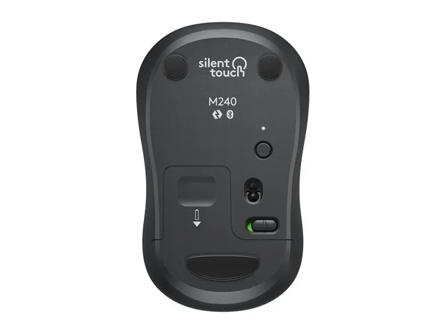 Logitech M240 Mouse Bluetooth Silencioso, Compacto, Portátil, Seguimiento Suave, Grafito - Mouse - inalámbrico - Bluetooth-grafito