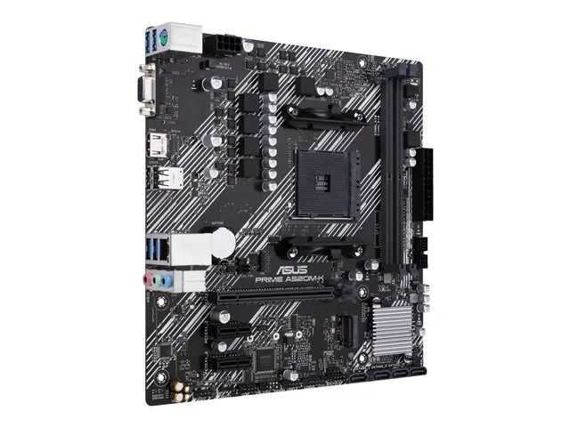 ASUS PRIME A520M-K - Placa base - micro ATX - Socket AM4-AMD A520 Chipset-USB 3.2 Gen 1-Gigabit LAN-Tarjeta gráfica (CPU necesaria)-HD Audio (8-canales)