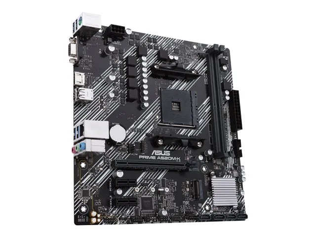 ASUS PRIME A520M-K - Placa base - micro ATX - Socket AM4-AMD A520 Chipset-USB 3.2 Gen 1-Gigabit LAN-Tarjeta gráfica (CPU necesaria)-HD Audio (8-canales)