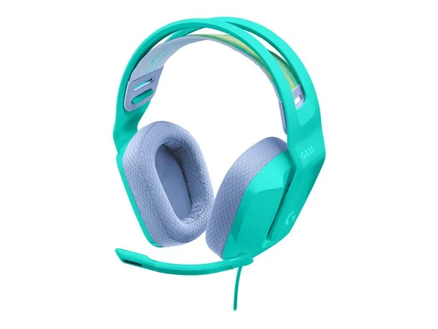 Logitech G G335 Wired Gaming Headset - Audífono - tamaño completo - cableado-conector de 3,5 mm-menta-certificado Discord
