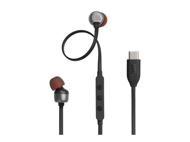 JBL TUNE 310C - Audífonos internos con micro - en oreja - cableado-USB-C-negro
