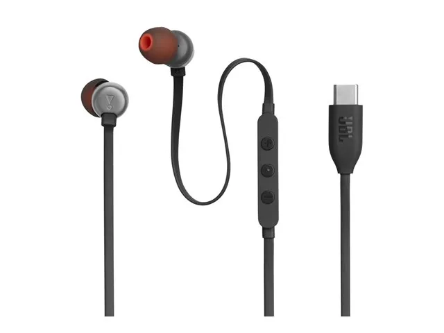 JBL TUNE 310C - Audífonos internos con micro - en oreja - cableado-USB-C-negro