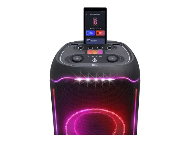 JBL PartyBox Ultimate - Bocina de fiesta - inalámbrico - Wi-Fi 6, Bluetooth-controlado por aplicación - 1100 vatios - 3 vías-negro