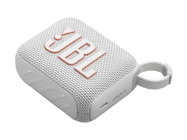 JBL Go 4 - Bocina - para uso portátil - inalámbrico-Bluetooth-controlado por aplicación - 4.2 vatios-blanco