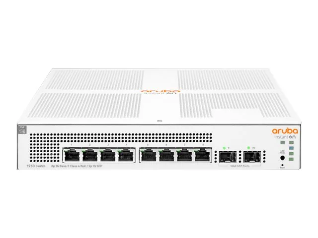 HPE Networking Instant On 1930 8G Class4 PoE 2SFP 124W Switch - Switch - L2+ - Gestionado - 8 x 10/100/1000 (PoE+) + 2 x Gigabit SFP-montaje en rack-PoE+ (124 W)