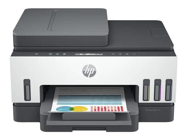 HP Smart Tank 750 All-in-One - Impresora multifunción - color - chorro de tinta-rellenable-Letter A (216 x 279 mm)/A4 (210 x 297 mm) (original)-A4/Legal (material)-hasta 13 ppm (copiando)-hasta 15 ppm (impresión)-250 hojas-USB 2.0, LAN, Wi-Fi(n), Bluetoot