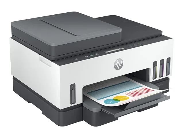 HP Smart Tank 750 All-in-One - Impresora multifunción - color - chorro de tinta-rellenable-Letter A (216 x 279 mm)/A4 (210 x 297 mm) (original)-A4/Legal (material)-hasta 13 ppm (copiando)-hasta 15 ppm (impresión)-250 hojas-USB 2.0, LAN, Wi-Fi(n), Bluetoot