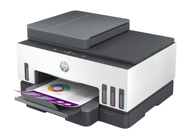 HP Smart Tank 790 All-in-One - Impresora multifunción - color - chorro de tinta-rellenable-Letter A (216 x 279 mm)/A4 (210 x 297 mm) (original)-A4/Legal (material)-hasta 13 ppm (copiando)-hasta 15 ppm (impresión)-250 hojas - 33.6 Kbps-USB 2.0, Bluetooth, 