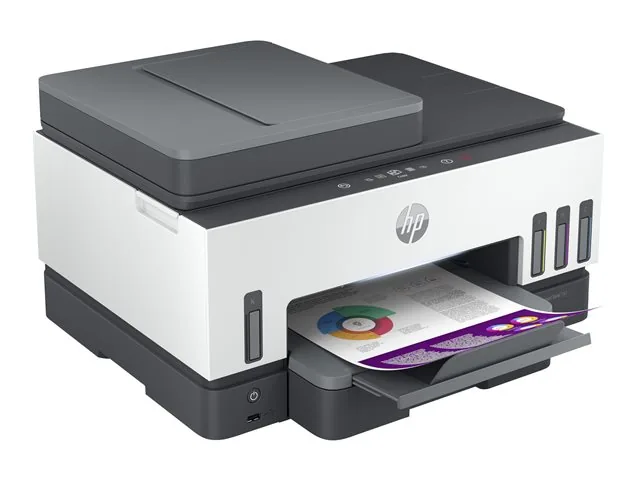 HP Smart Tank 790 All-in-One - Impresora multifunción - color - chorro de tinta-rellenable-Letter A (216 x 279 mm)/A4 (210 x 297 mm) (original)-A4/Legal (material)-hasta 13 ppm (copiando)-hasta 15 ppm (impresión)-250 hojas - 33.6 Kbps-USB 2.0, Bluetooth, 