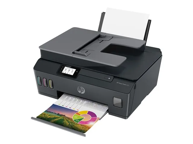 HP Smart Tank 530 - Impresora multifunción - color - chorro de tinta-Legal (216 x 356 mm) (original)-A4/Legal (material)-hasta 10 ppm (copiando)-hasta 11 ppm (impresión)-100 hojas-USB 2.0, Wi-Fi(n), Bluetooth