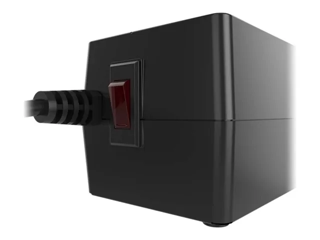 Forza FVR Series FVR-1011USB - Regulador automático de voltaje - CA 115 V - 500 vatios - 1000 VA-conectores de salida: 4-negro
