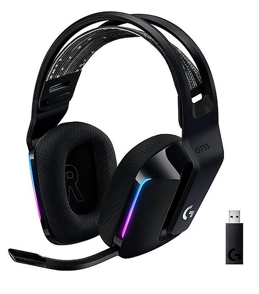 HEADSET INALAMBRICOS GAMING LOGITECH G733 BLACK 981-000863 (AURICULAR)