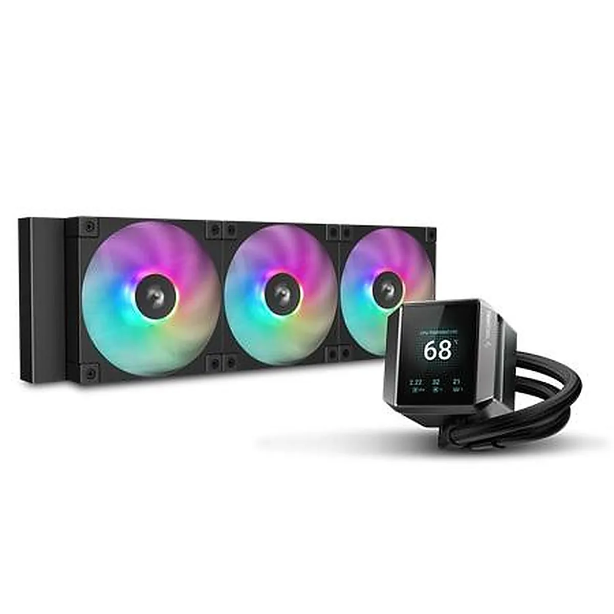 ENFRIAMIENTO LIQUIDO DEEPCOOL 360 MYSTIQUE ARGB AIO LCD DISPLAY R-LX750-BKADSNC-G-1