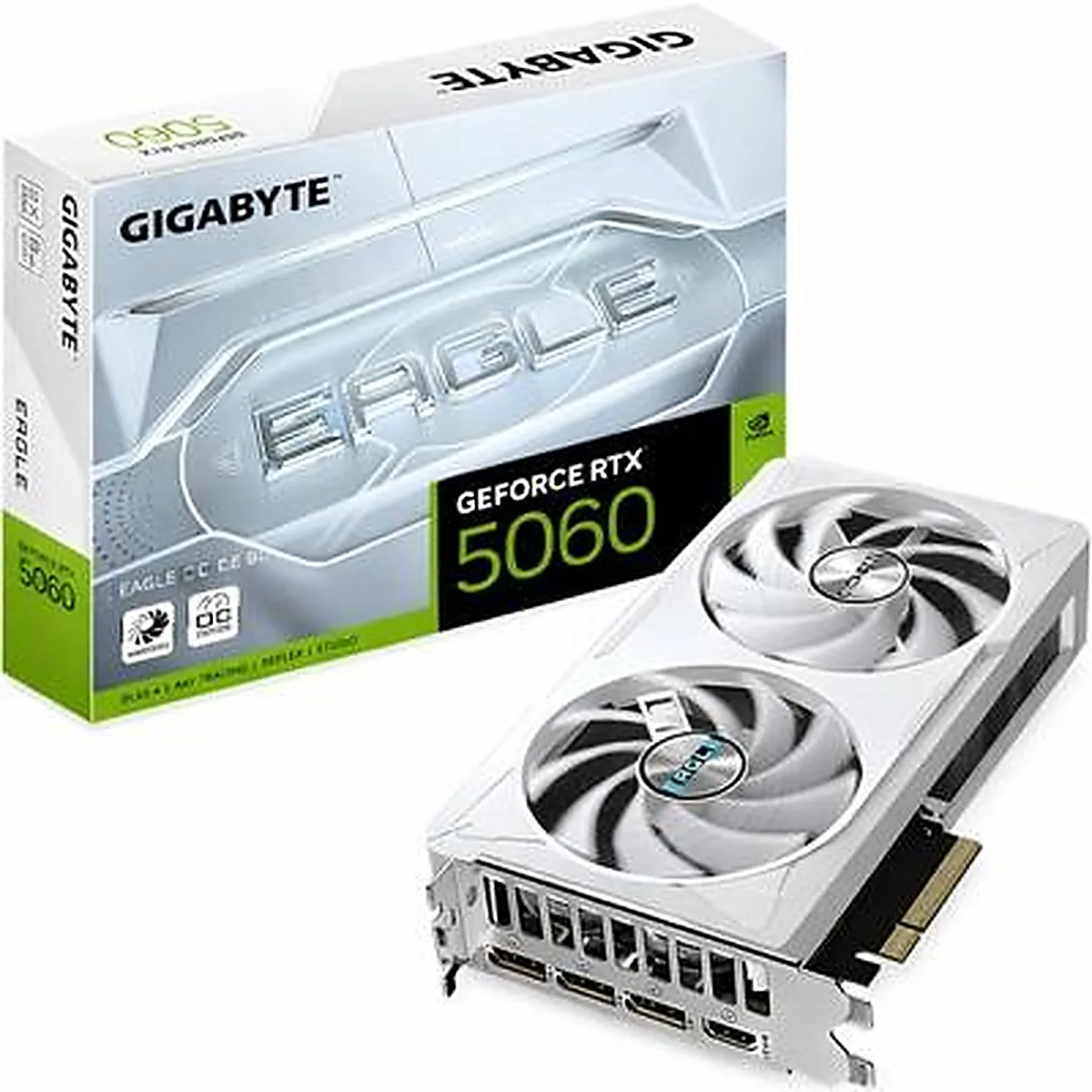 TARJETA DE VIDEO GIGABYTE RTX 5060 8GB GDDR7 EAGLE OC EDITION ICE GV-N5060EAGLEOC ICE-8GD