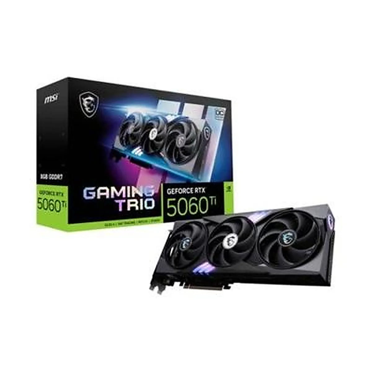 TARJETA DE VIDEO MSI GAMING GEFORCE RTX 5060TI TRIO OC 8GB GDDR7
